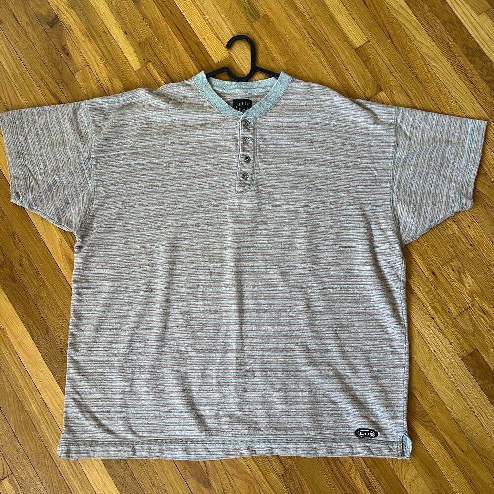 Lee Riveted Vintage Polo Shirt Stipe Y2K Rare XL